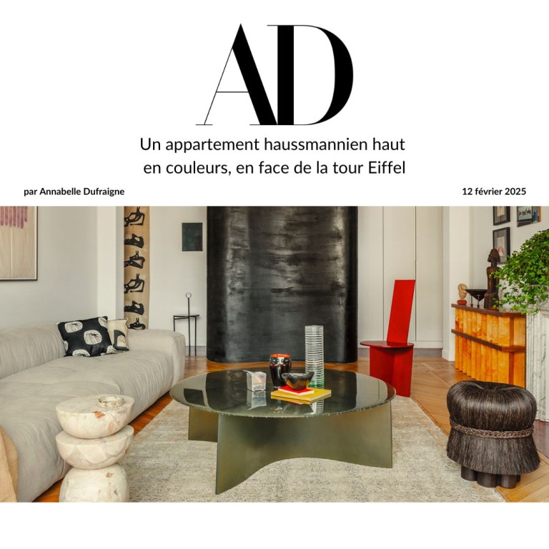 AD MAGAZINE - Un appartement haussmannien haut en couleurs